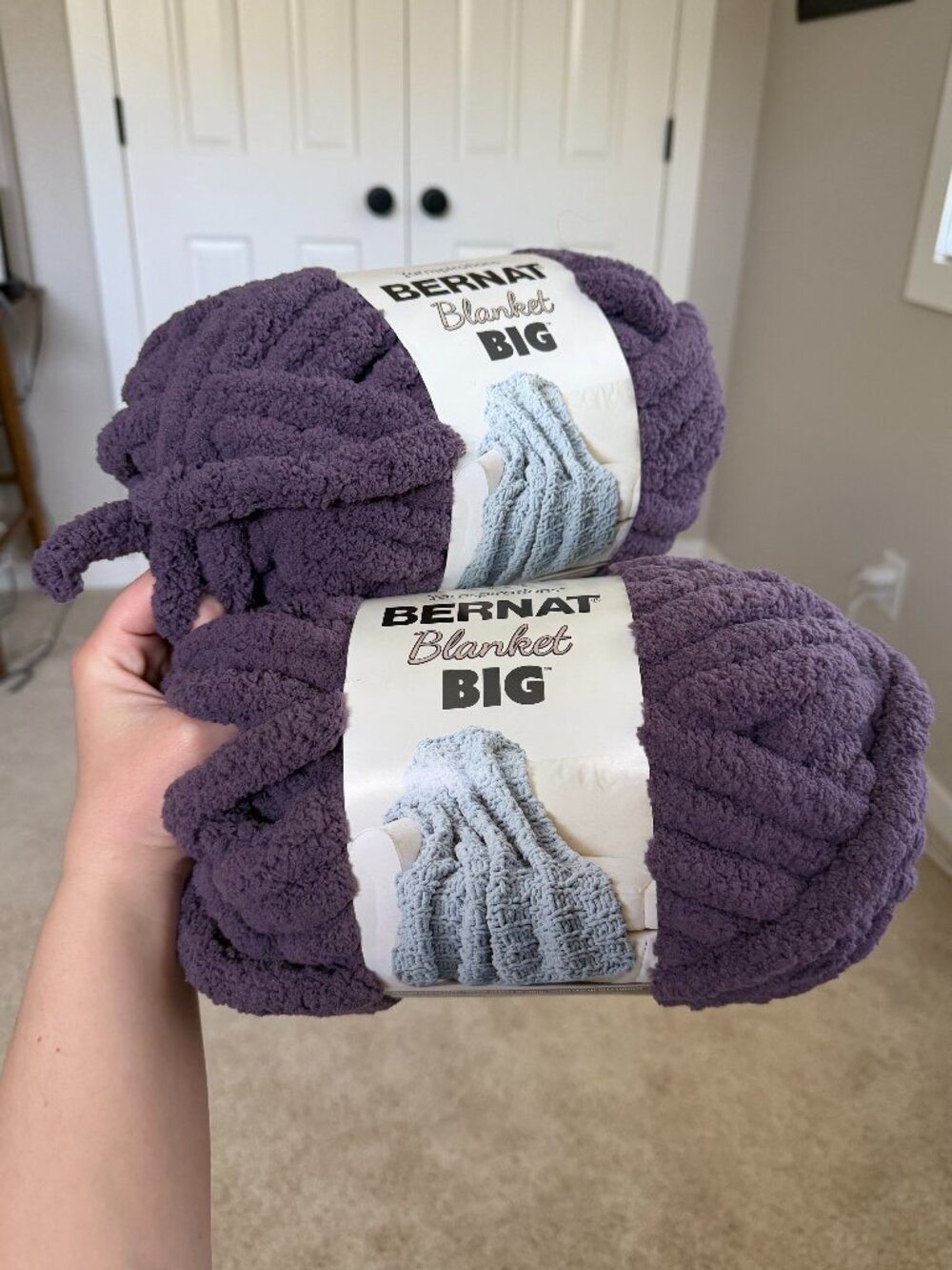 Yarnspirations Bernat Blanket BIG Yarn (set of two) | Winter Grape